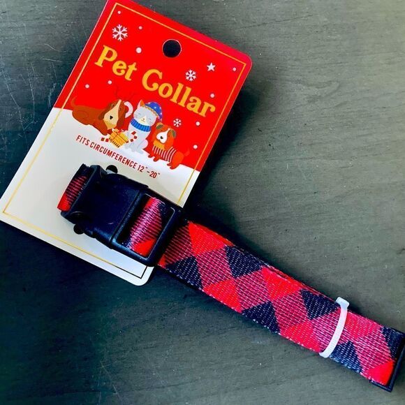 Dog Holiday Red Buffalo Plaid Collar - Picture 1 of 1